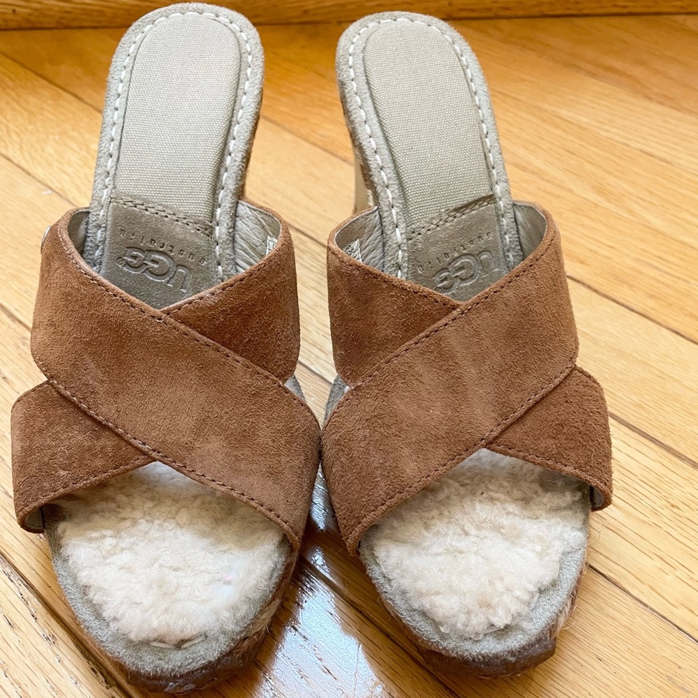 UGG Leather Slide Shoes Size 6